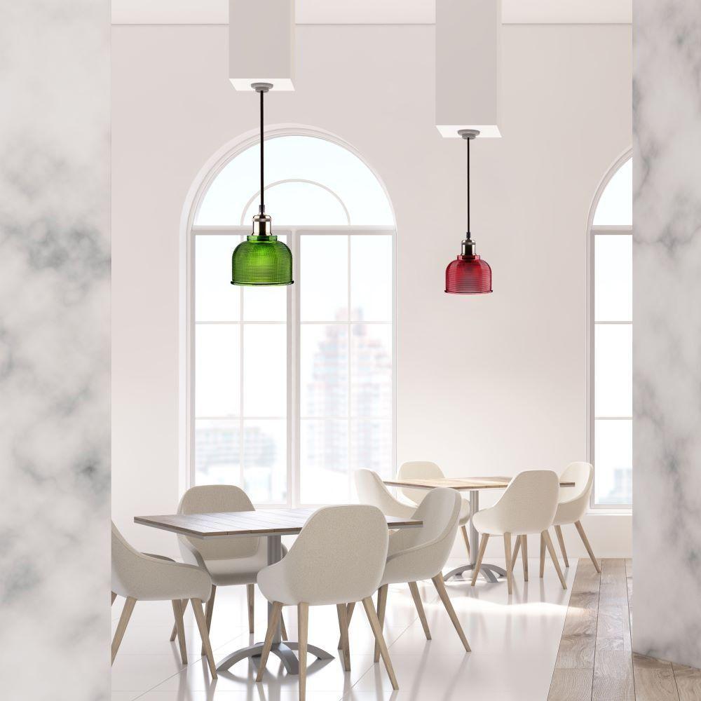 VT-7150 E27 GLASS PENDANT LIGHT-GREEN 150CM