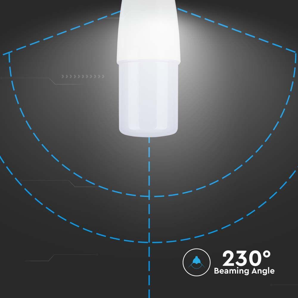 9W T37 Żarówka LED, BARWA:2700K, Trzonek:E14, VTAC, SKU 7173