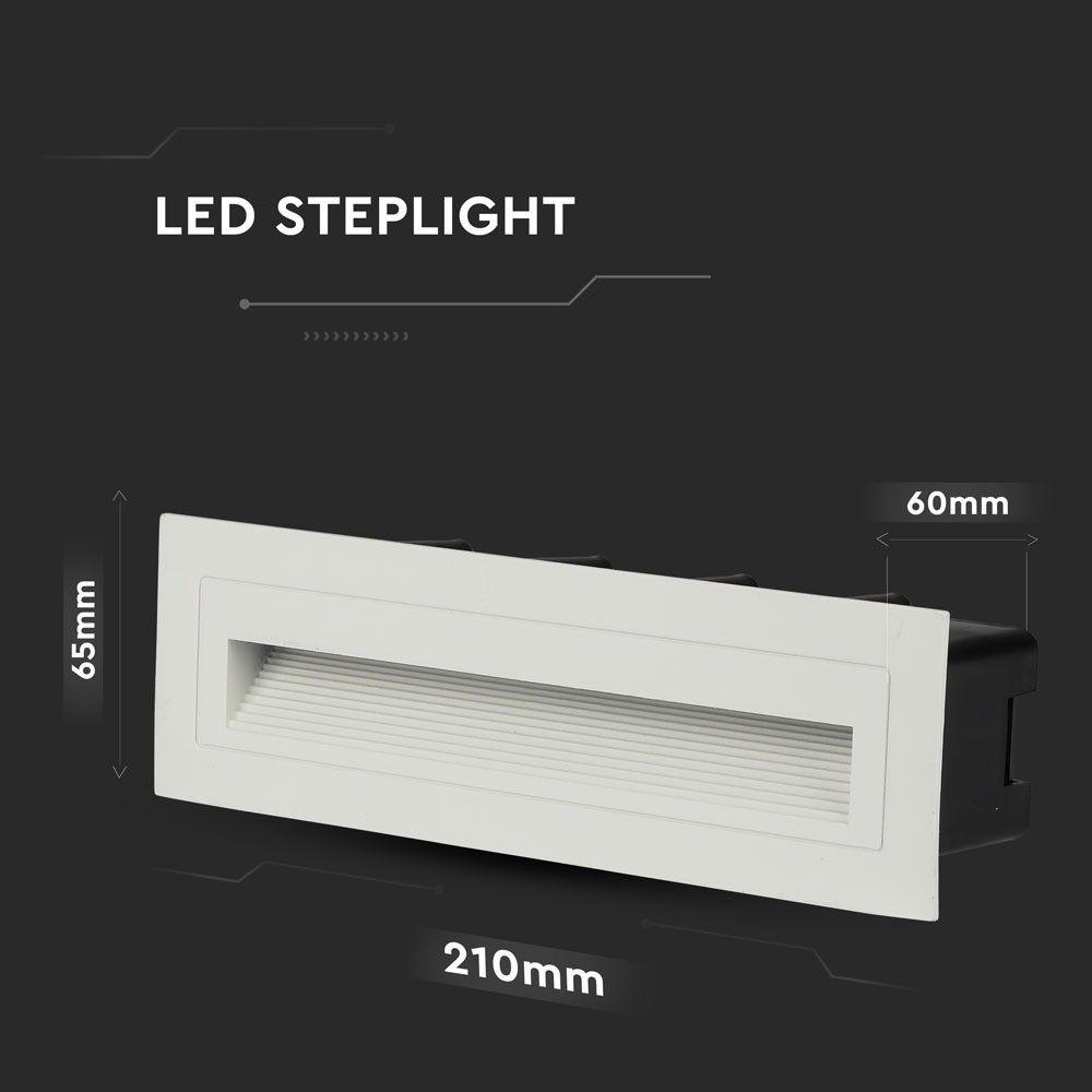 VT-856 6W LED STEP LIGHT 4000K WHITE BODY