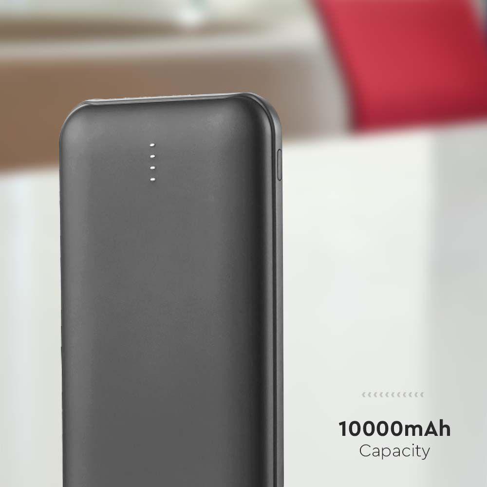 10000mah Powerbank 2A 30cm, Typ: C, Kolor: Czarny      , VTAC, SKU 23036