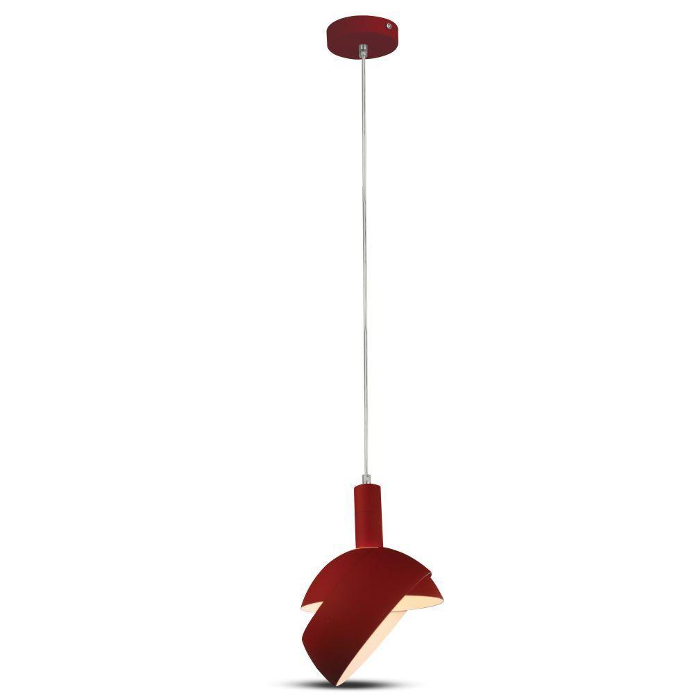 VT-7100 E14 PLASTIC PENDANT LAMPHOLDER WITH SLIDE ALUMINUM LAMPSHADE-RED