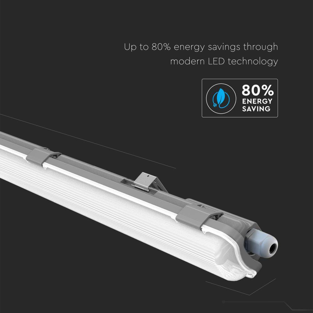 VT-6028 1X10W WATERPROOF FITTING (60CM) WITH LED TUBE 4000K IP65