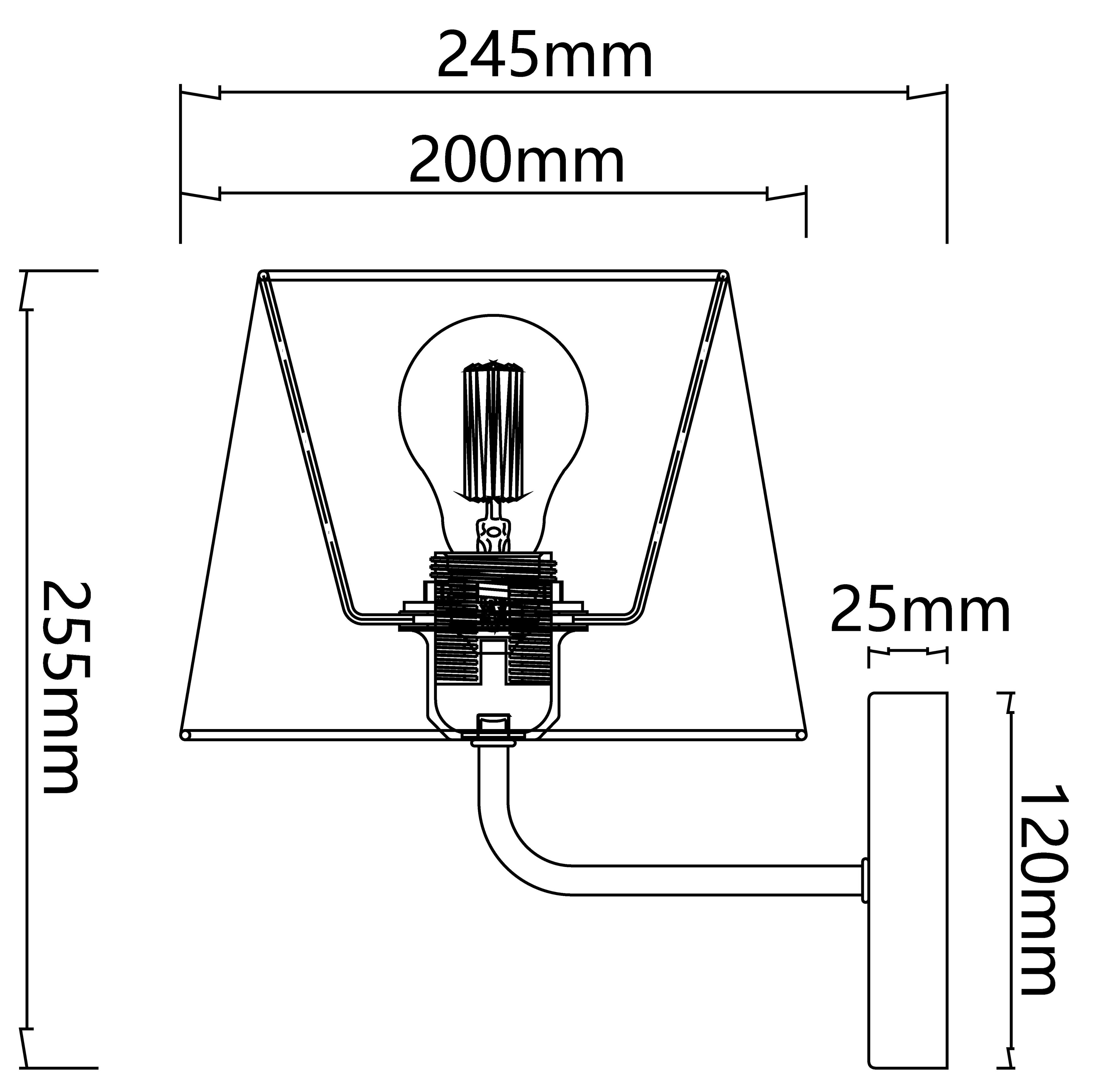 Dual-way wall light white (without light source) GU10+E27