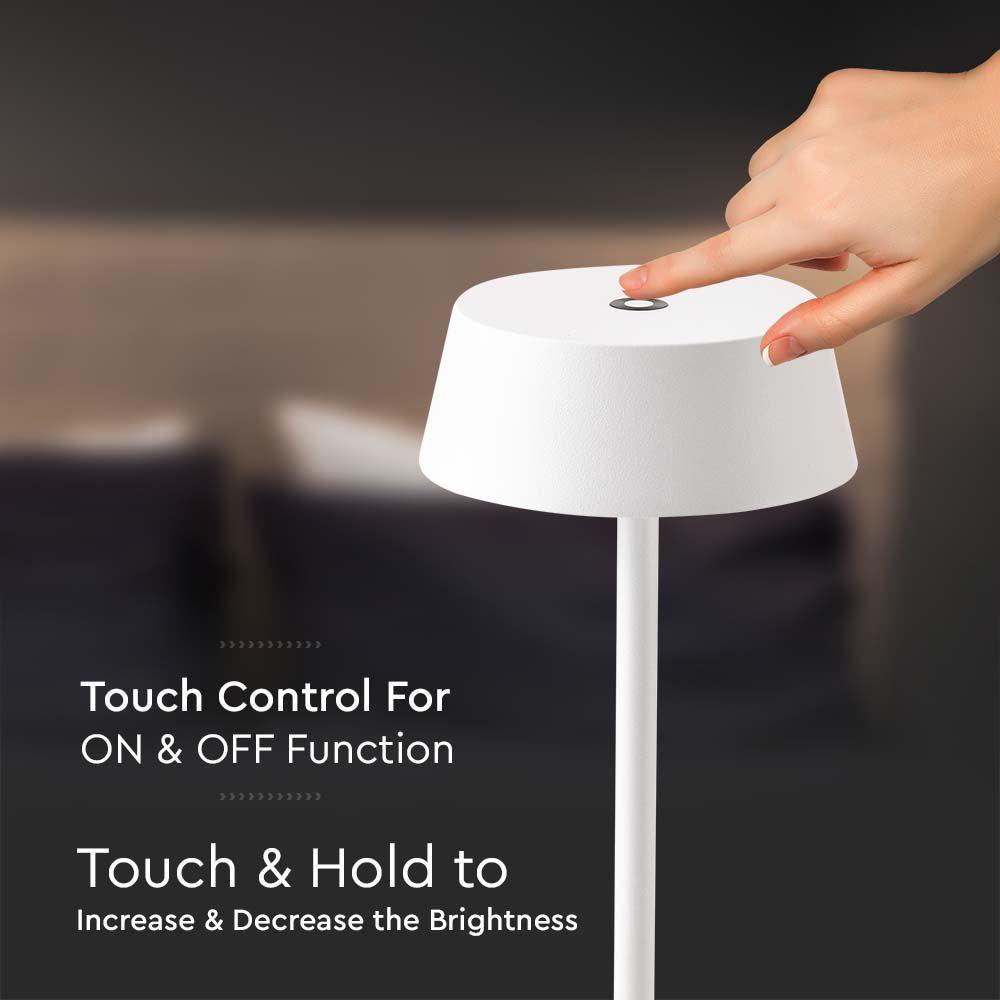 VT-7562 LED 2W TABLE LAMP 3000K WHITE BODY IP54