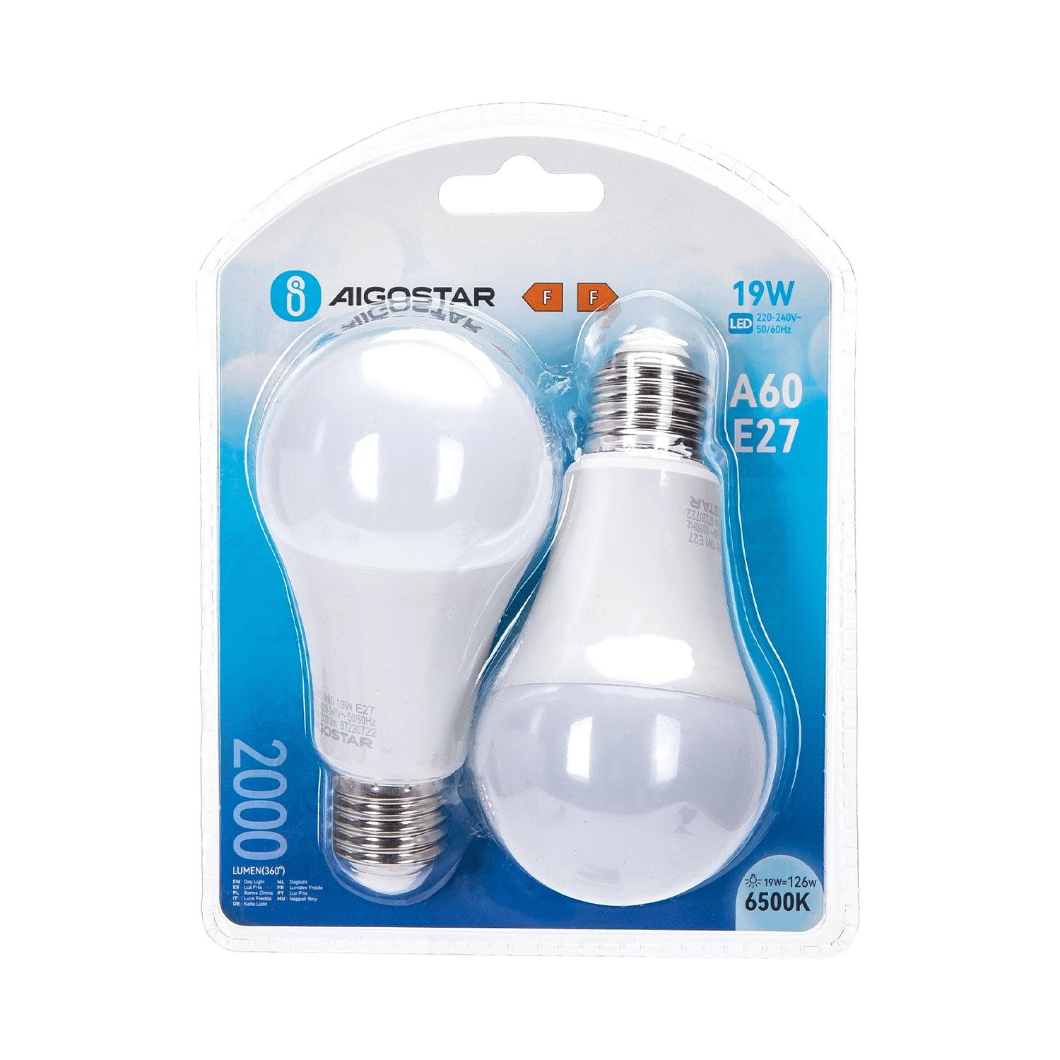 LED E27 19W A60 2pcs ( general bulb )