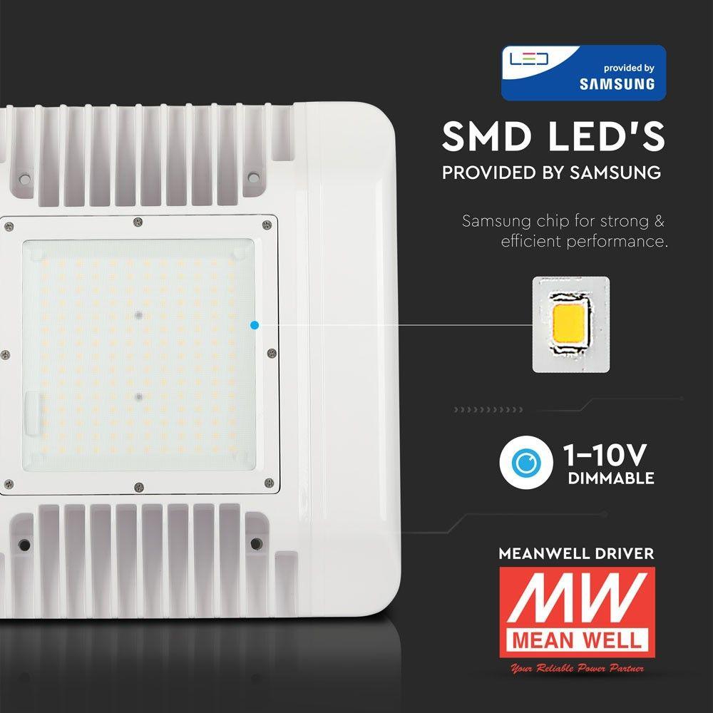 VT-9-155 150W LED CANOPY LIGHTING(MEANWELL DRIVER) SAMSUNG CHIP 6500K IP65 (120LM/W)