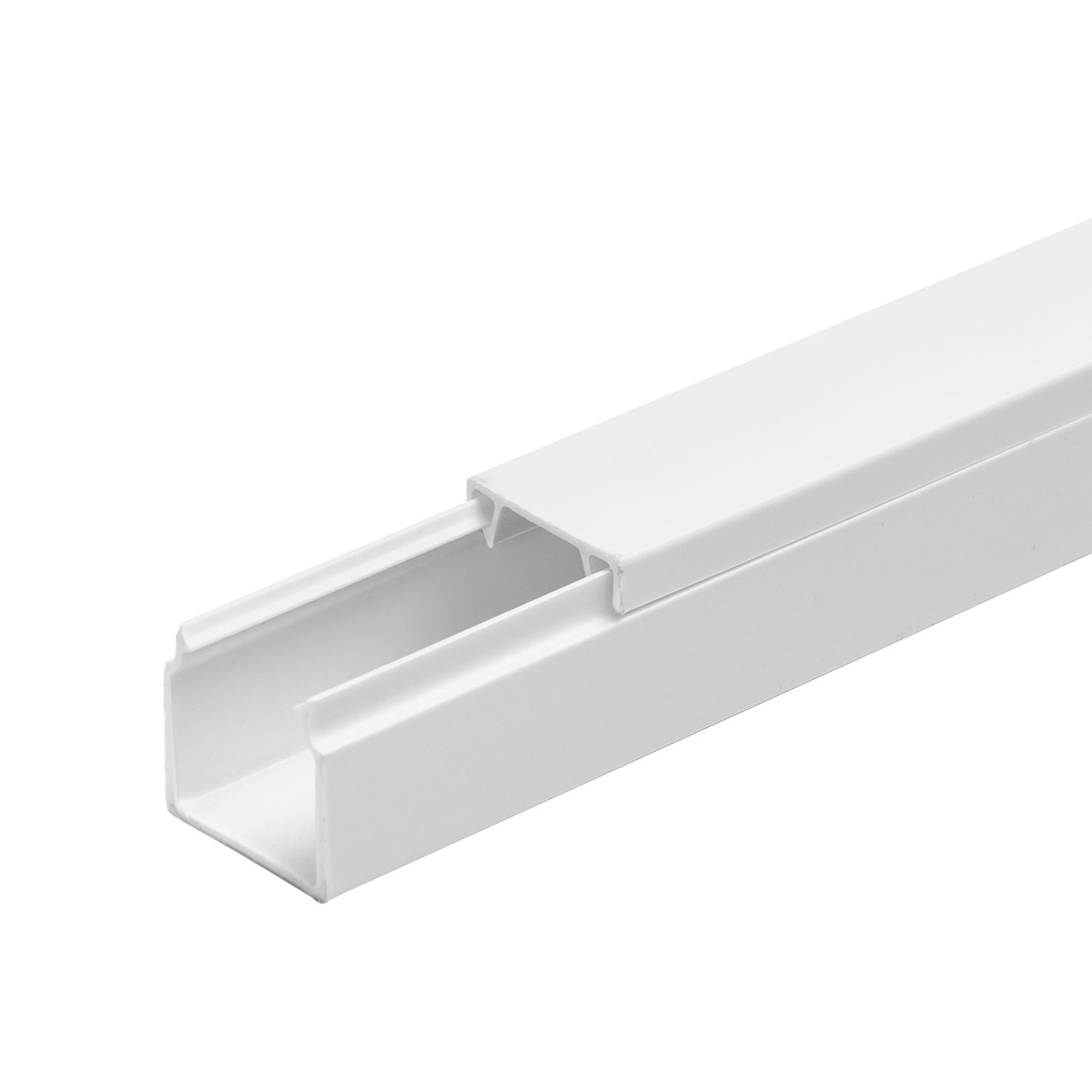 PVC white square trunking with adhesive backing L2000*W16*H16mm