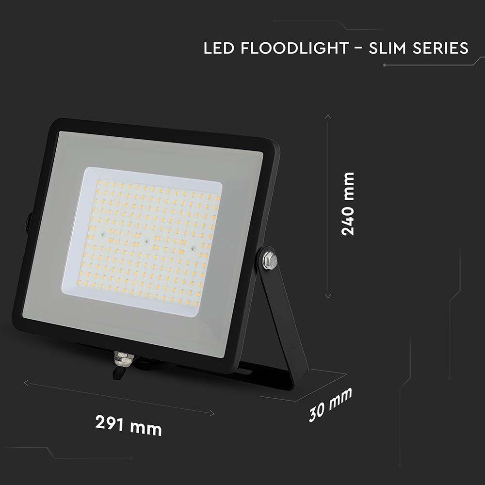 VT-106 100W SMD FLOODLIGHT SAMSUNG CHIP 6500K BLACK BODY GREY GLASS