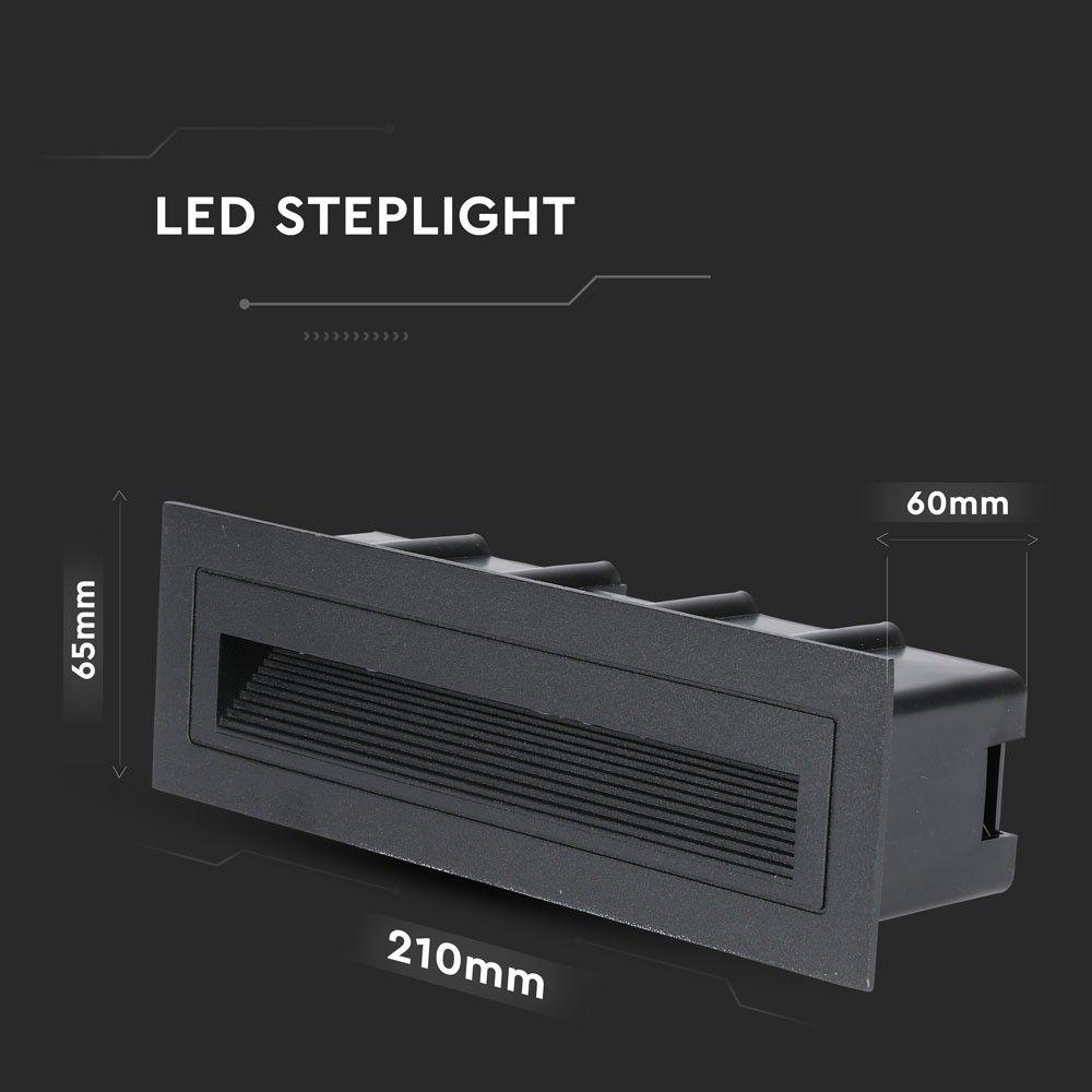 VT-856 6W LED STEP LIGHT 4000K BLACK BODY