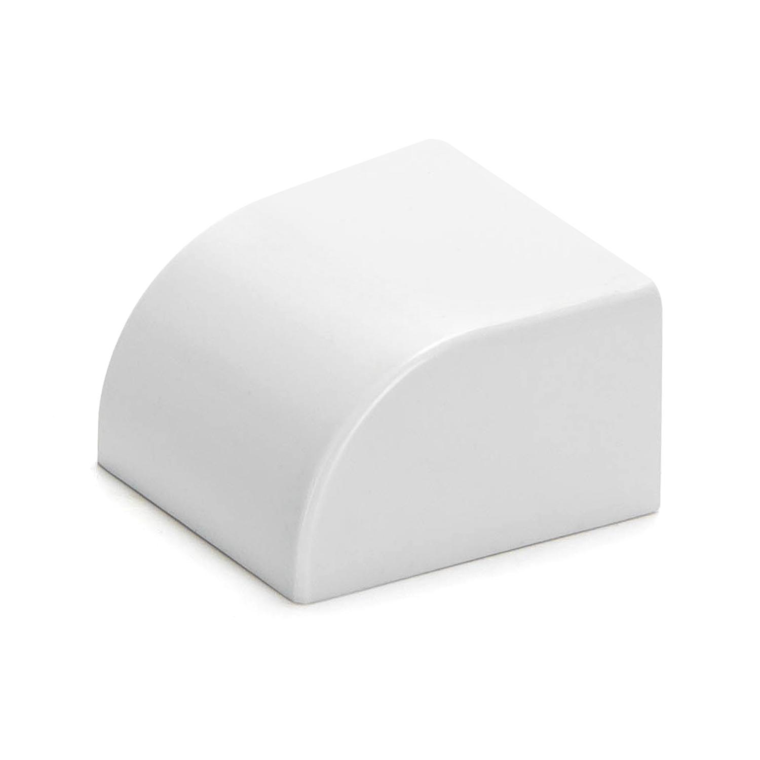 PVC Square Trunking End Cap White 25*16mm 4pcs