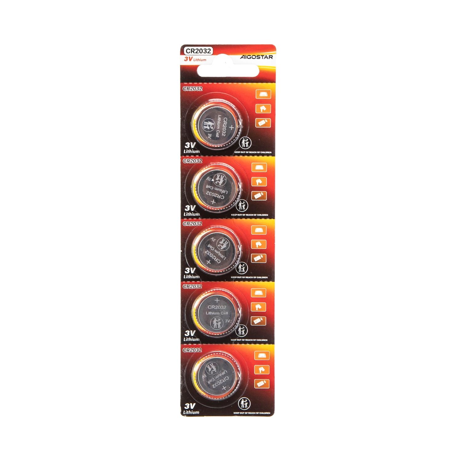 Coin cell batteries CR2032-5B 3V 5pcs