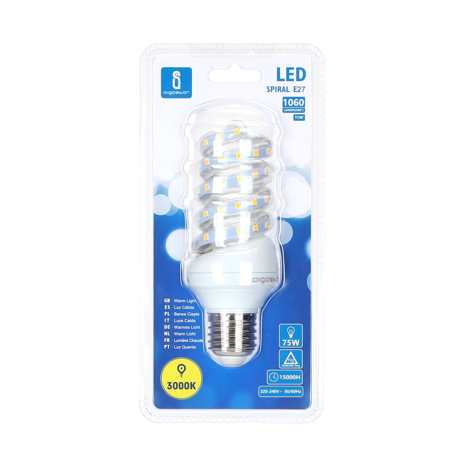 LED E27 11W Spiral tube