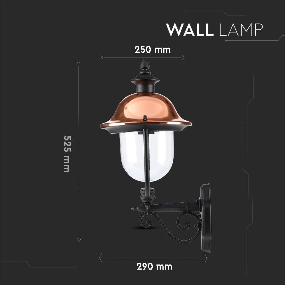 VT-853 E27 WALL LAMP WITH CLEAR PC COVER-UP