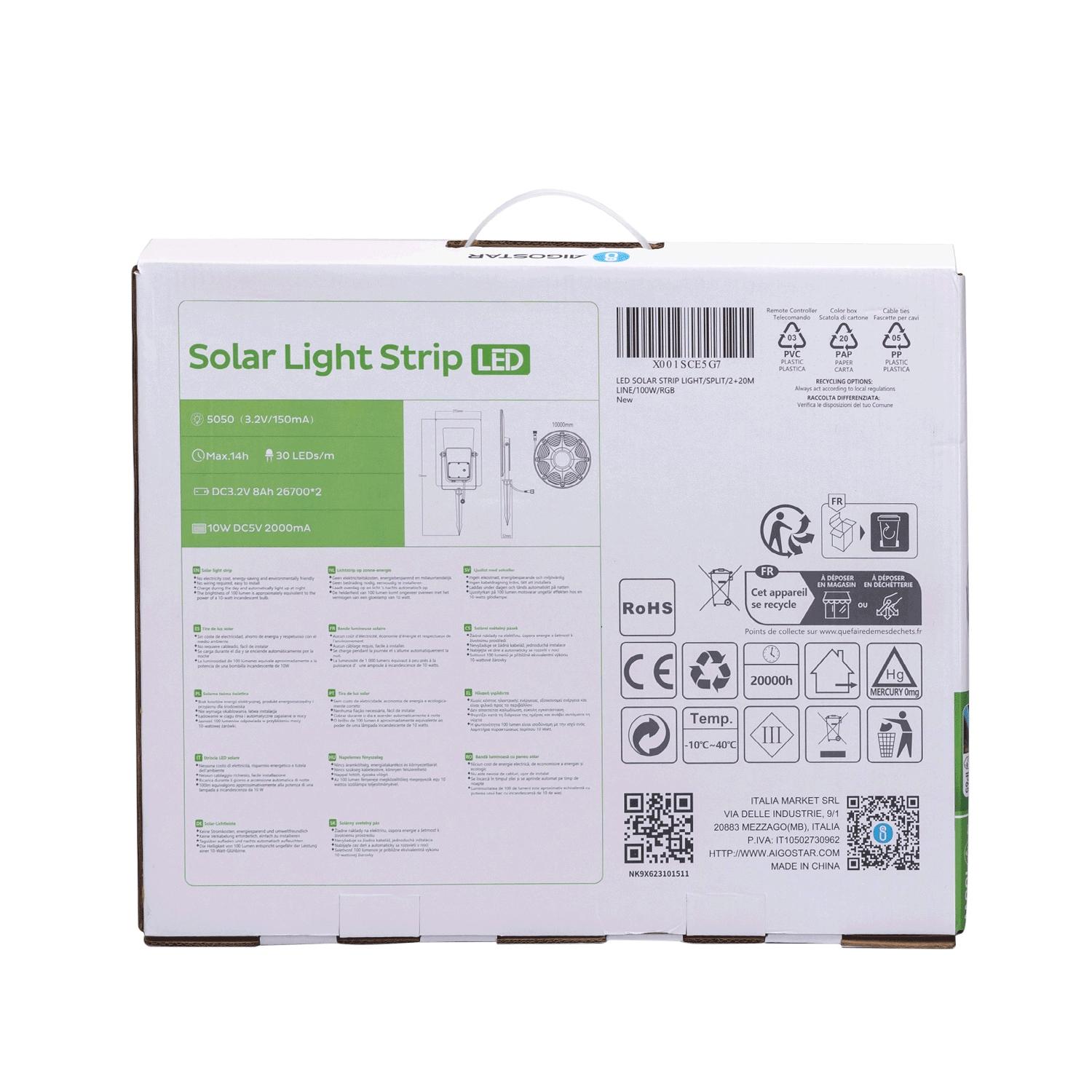 Solar light strips 100W IP65