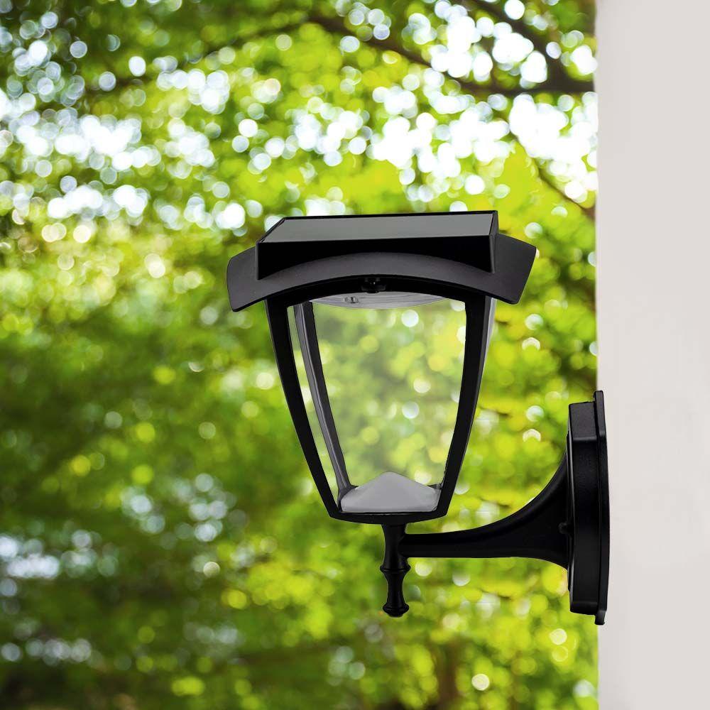 VT-982 LED SOLAR WALL LAMP 3000K+6000K MATT BLACK BODY