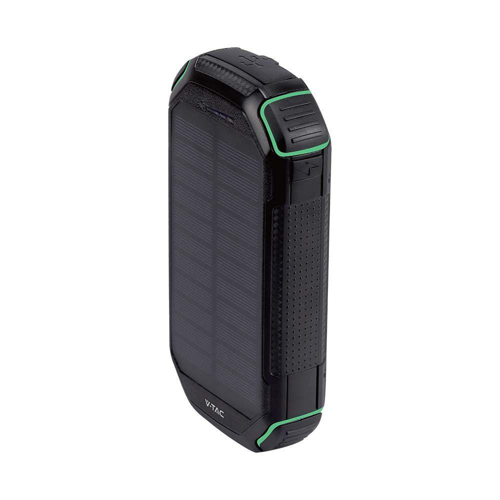 VT-33333 30000mAh SOLAR WIRELESS CHARGER POWER BANK BLACK