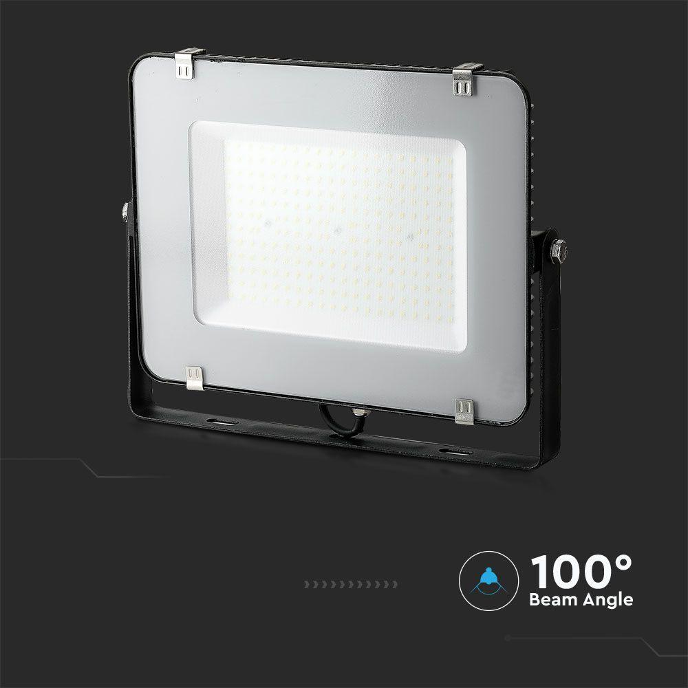 VT-156 150W SMD FLOODLIGHT SAMSUNG CHIP 4000K BLACK BODY GREY GLASS