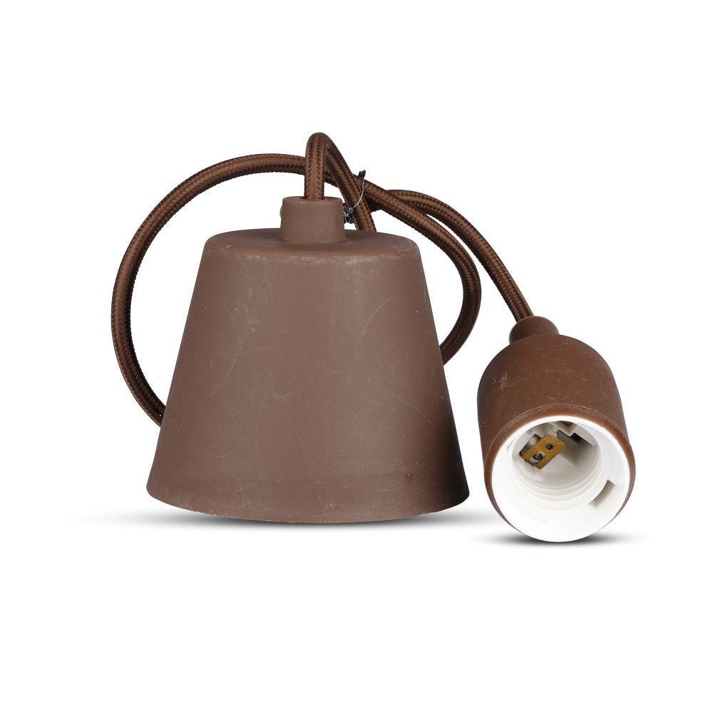 VT-7228 E27 SILICONE PENDANT HOLDER-BROWN