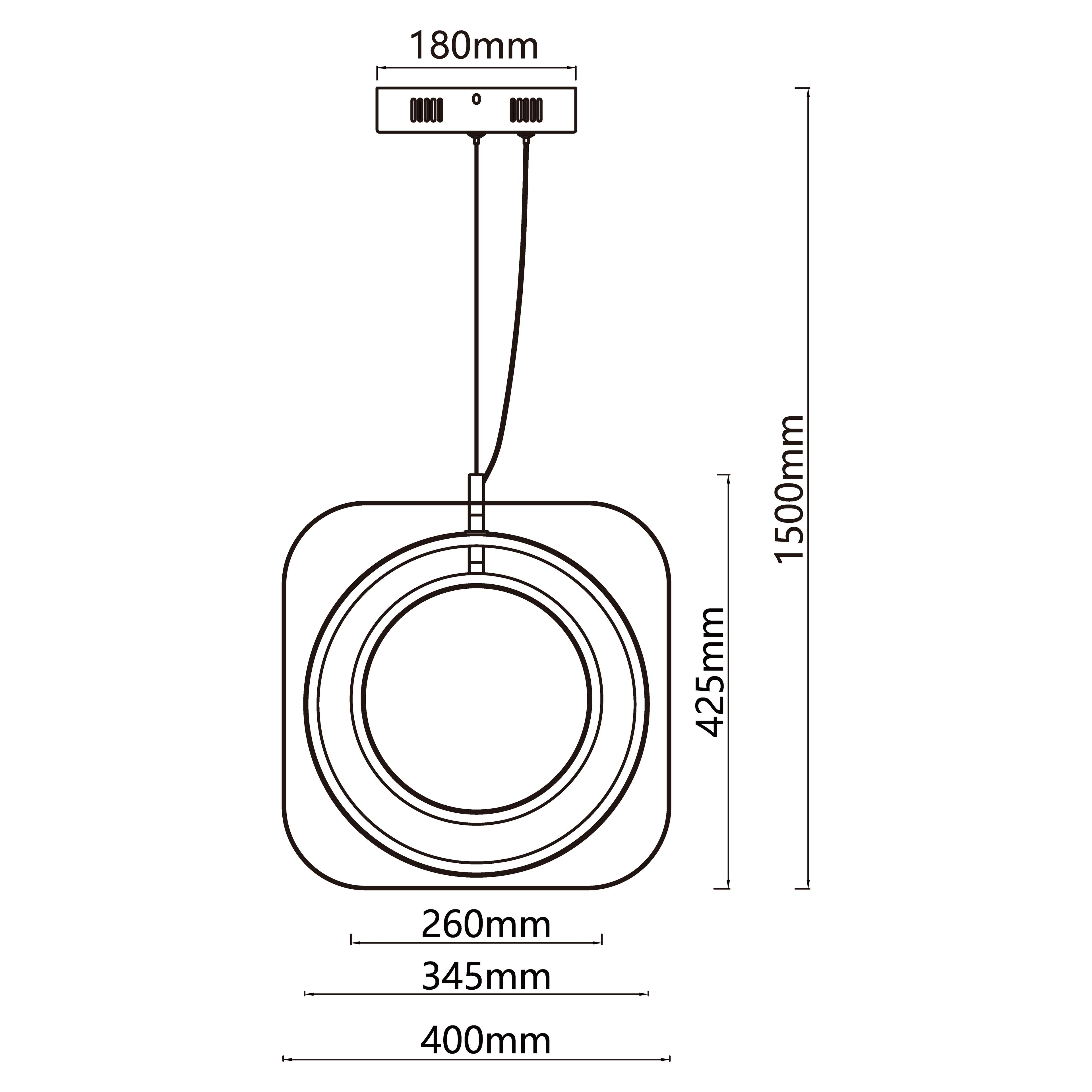 Aluminiowa lampa wisząca 30W 6500K