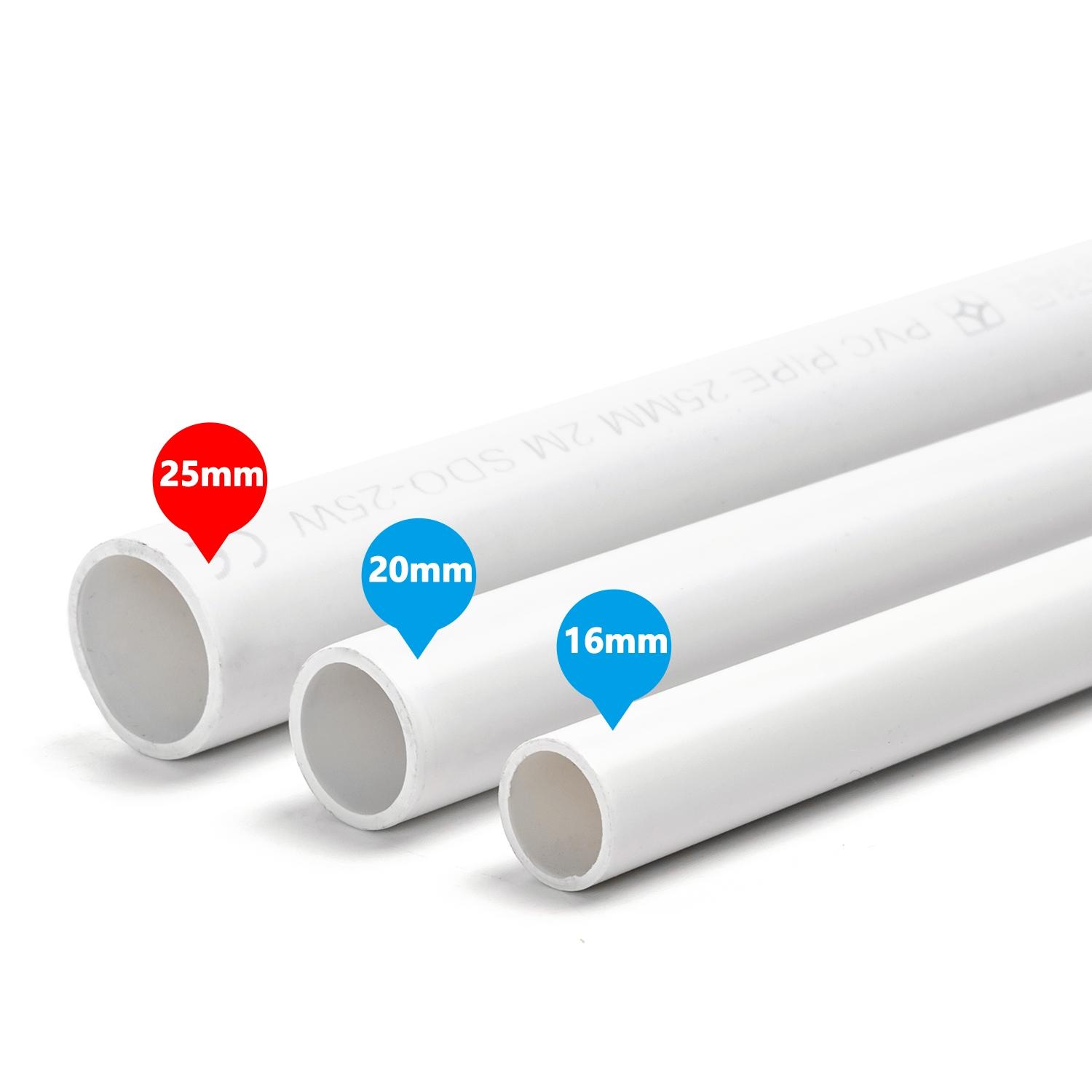 PVC round white conduit 25mm