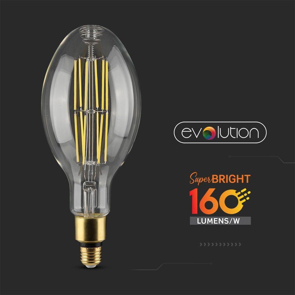 VT-2324 24W LED ED120 FILAMENT BULB-CLEAR GLASS 6400K E27(160LM/WATT)