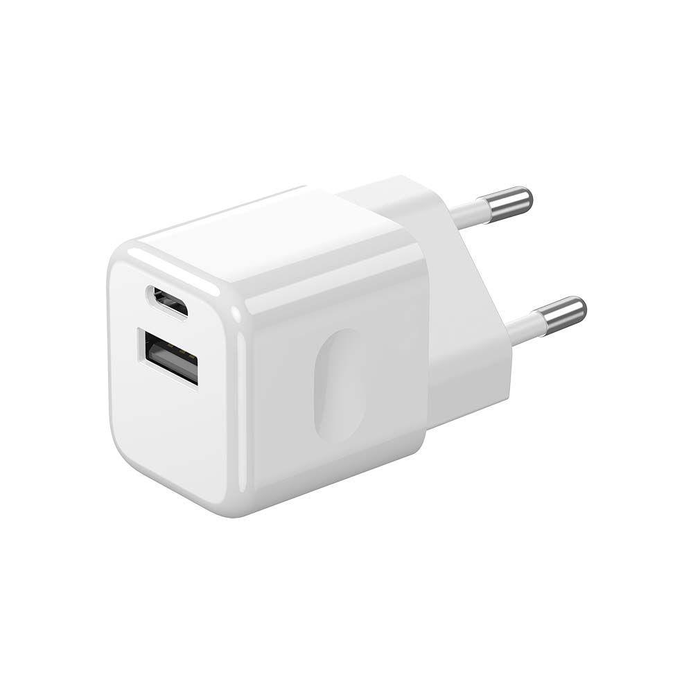 VT-5320 20W CHARGING ADAPTER 1 PD+1 QC PORT WHITE