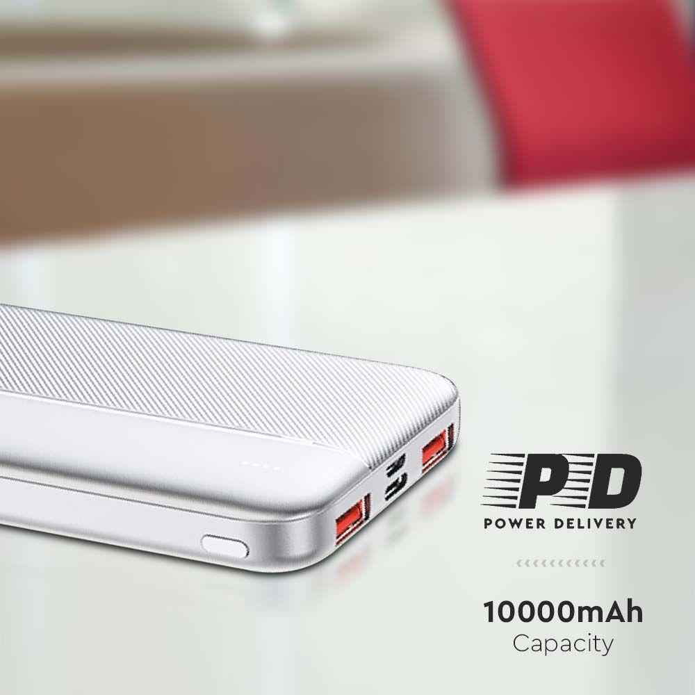 VT-10000 10000mAh FAST CHARGER POWER BANK WHITE