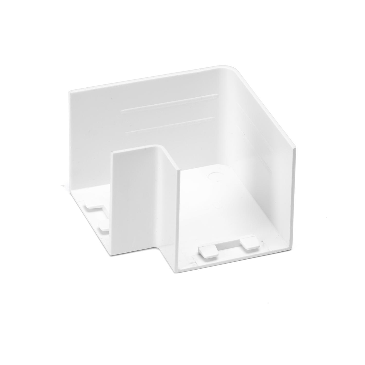 PVC Square Trunking Flat Bend White 40*40mm 4pcs