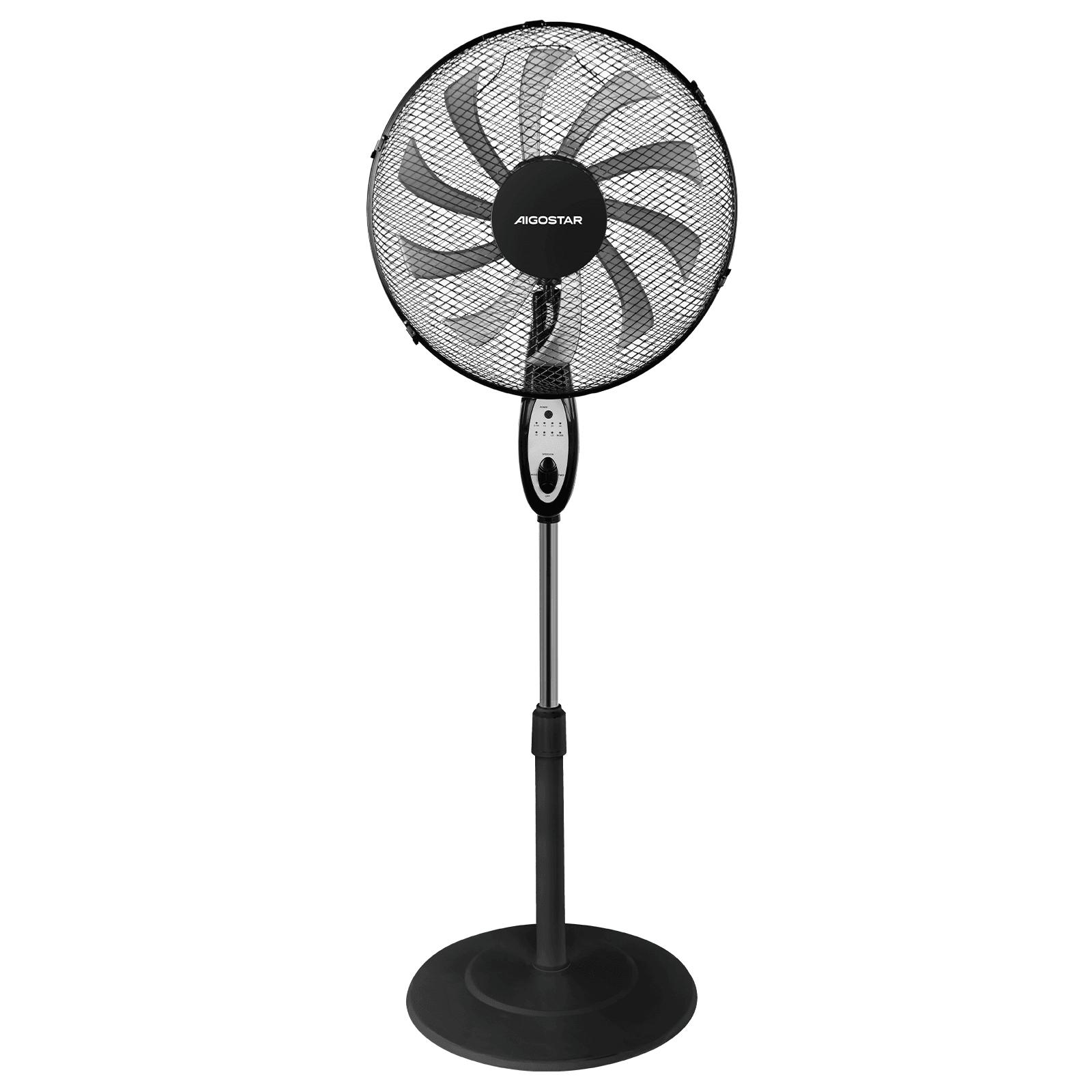 10-blade stand fan with remote control