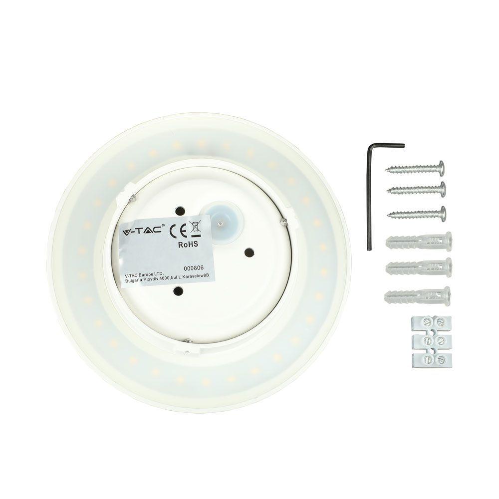 VT-743 8W WALL LAMP BRIDGELUX CHIP 4000K WHITE ROUND