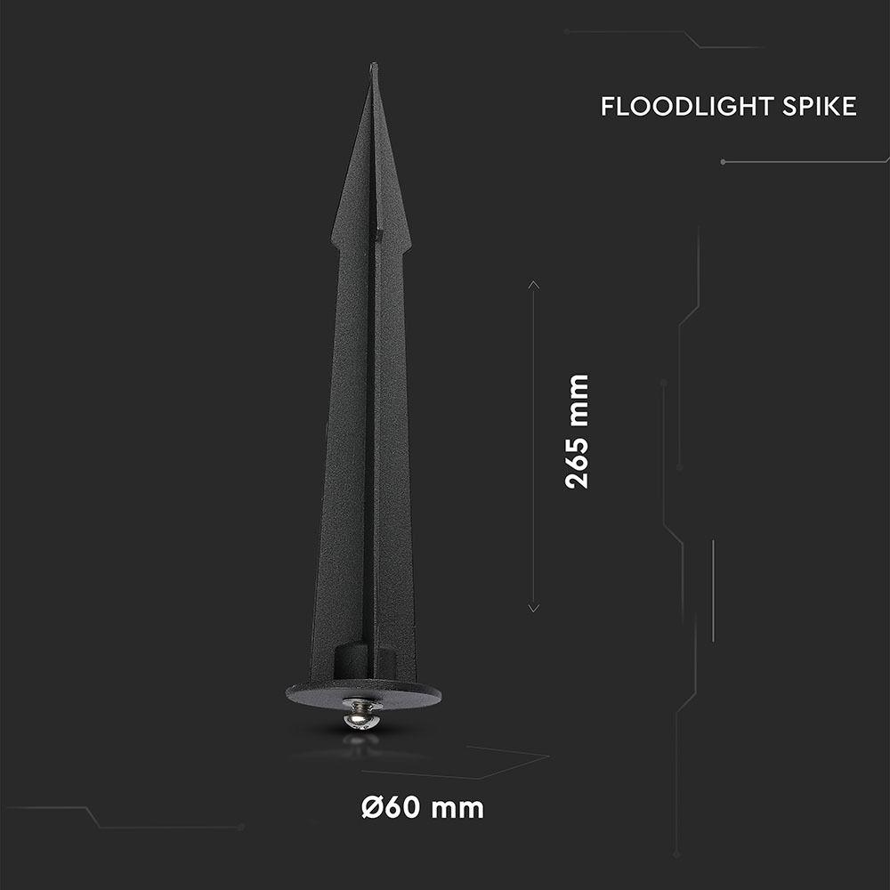 VT-855 FLOODLIGHT SPIKE - BLACK,D:60 X H265