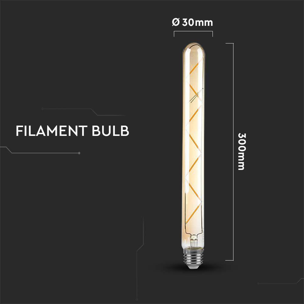 VT-2008 7W T30 LED FILAMENT BULB AMBER GLASS 2200K E27