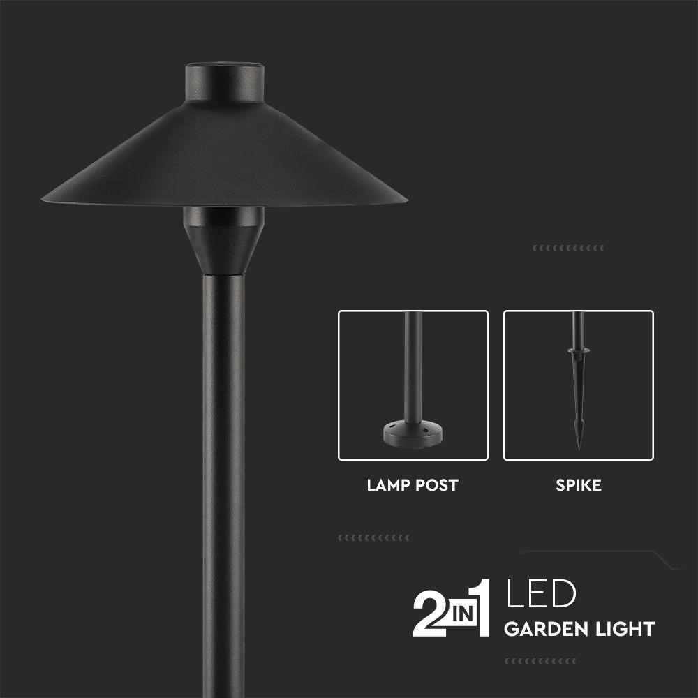 VT-907 7W LED GARDEN SPIKE LIGHT SAMSUNG CHIP 3000K BLACK BODY IP65