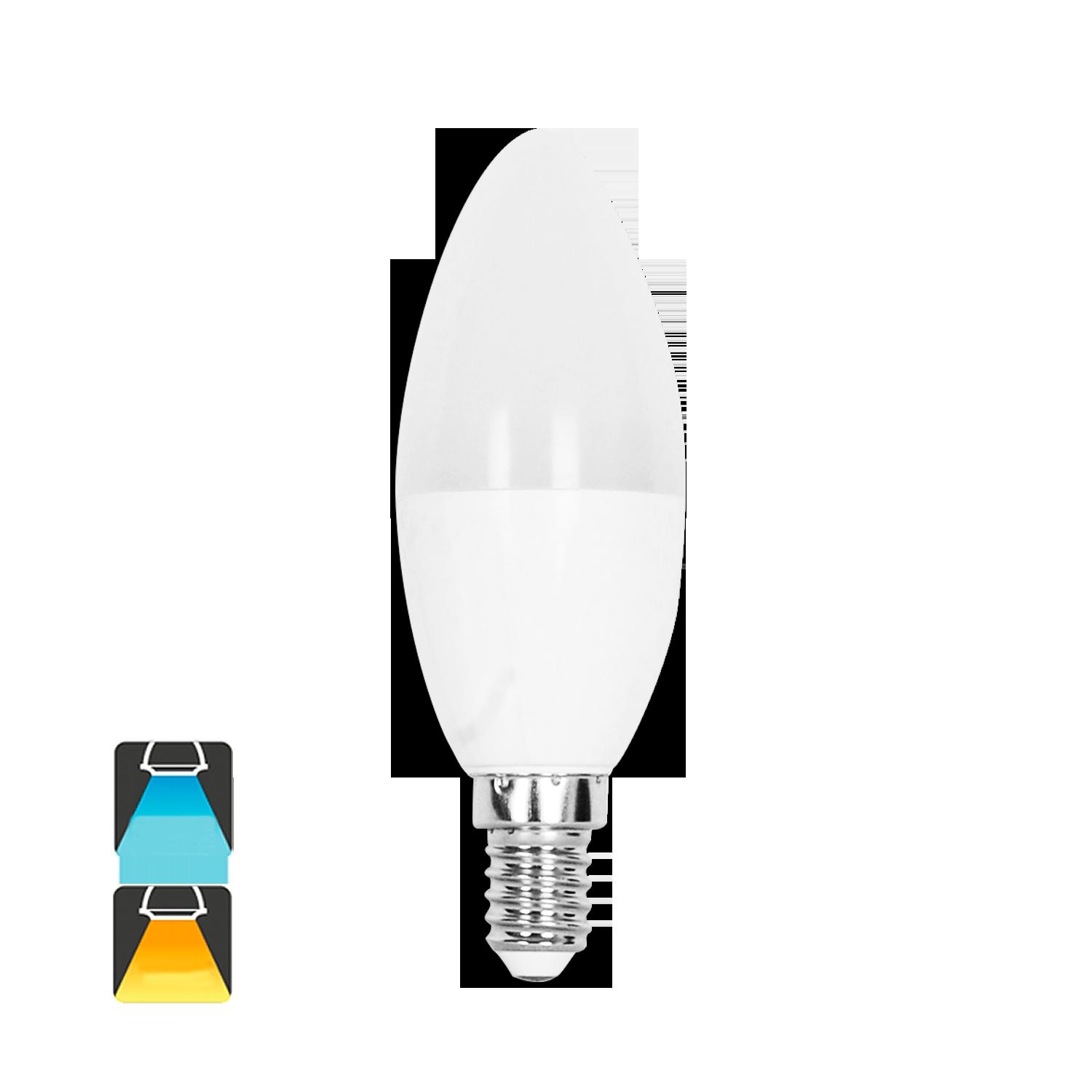 LED E14 C37 7W Barwa Zimna