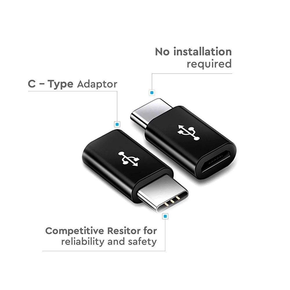 VT-5149 MICRO USB TO TYPE-C ADAPTOR-BLACK