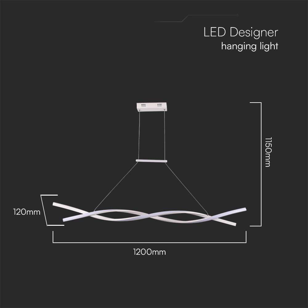 Lampa wisząca LED (120*100CM), Barwa: 4000K, Obudowa: Biała      , VTAC, SKU 10049