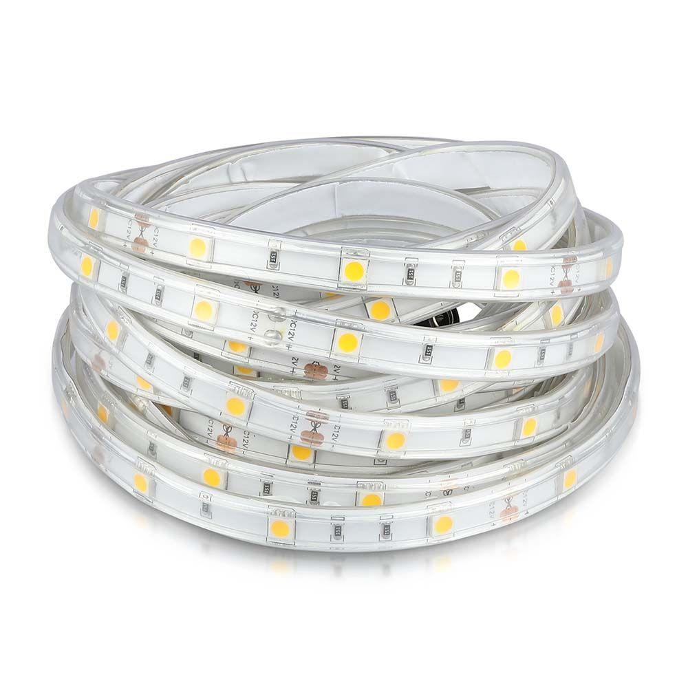 4.8W Taśma LED, Barwa:3000K, IP65, Rolka:5m, VTAC, SKU 212145