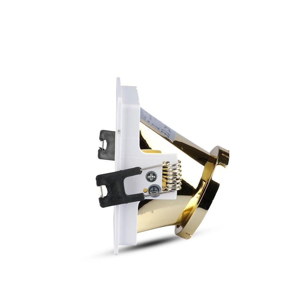 VT-875 GU10 FITTING SQUARE-WHITE+GOLD