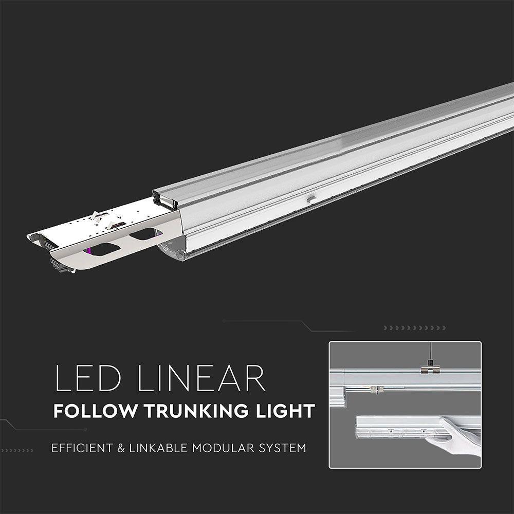 VT-4550D 50W LED LINEAR FOLLOW TRUNKING 4000K DOUBLE ASYMMETRIC LENS (160LM/W)-DIMMABLE