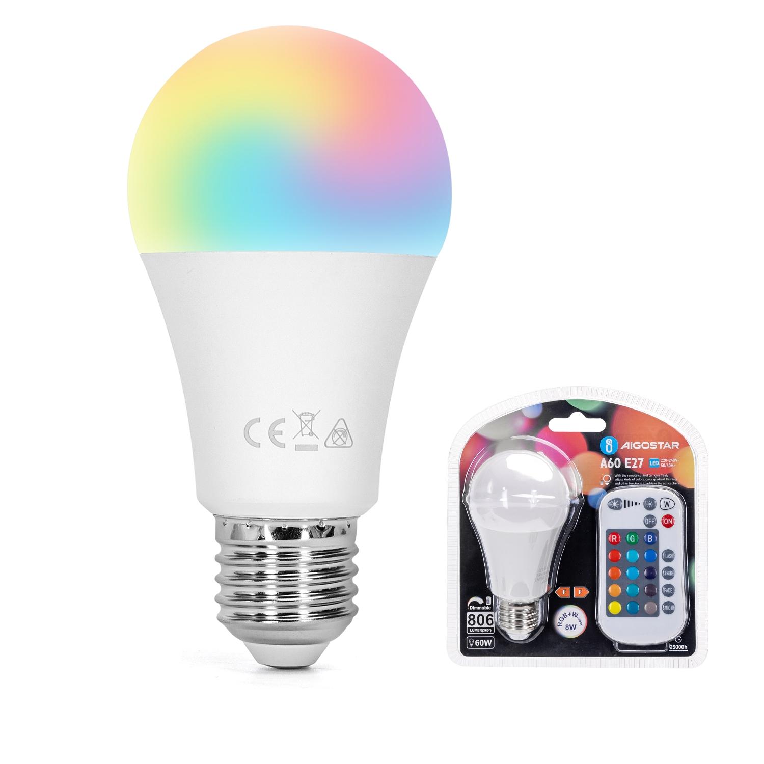 LED E27 8W A60 ( RGB bulbs )