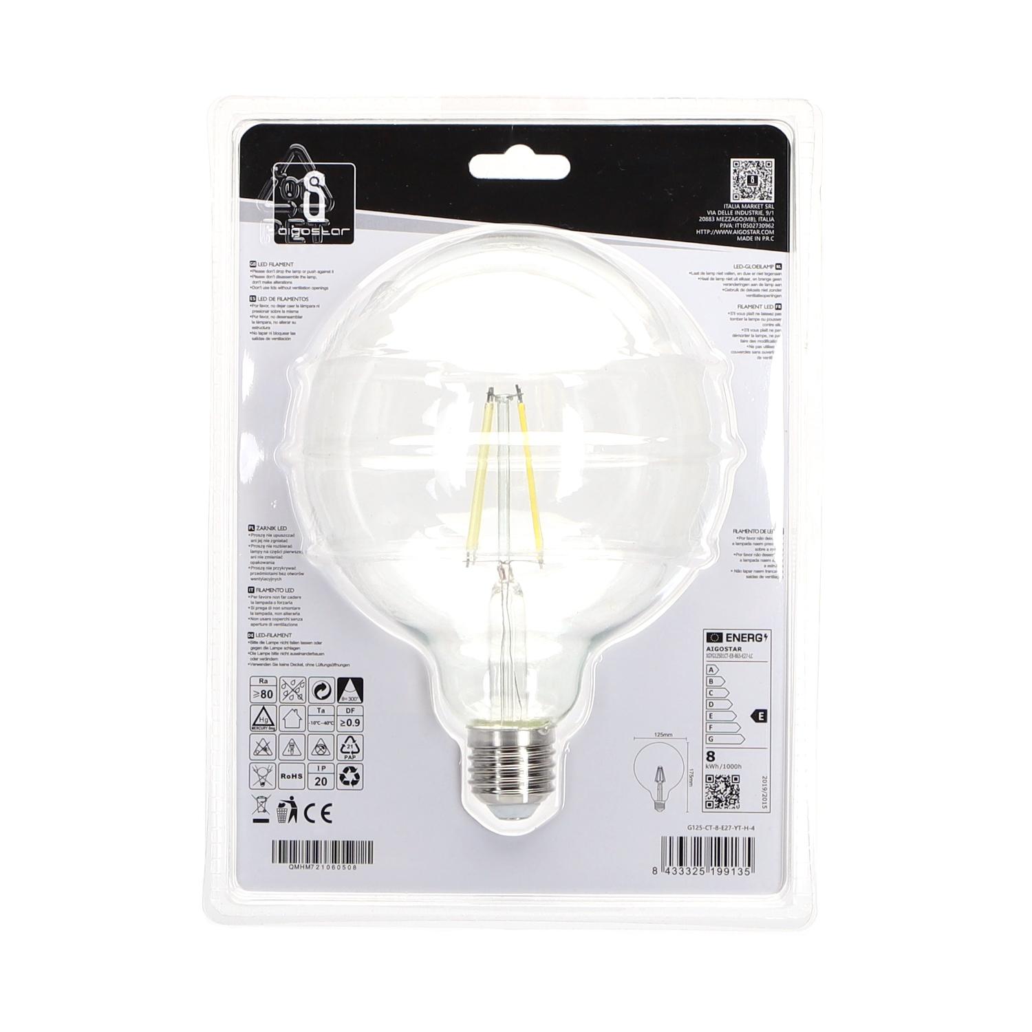 LED filament lamp G125