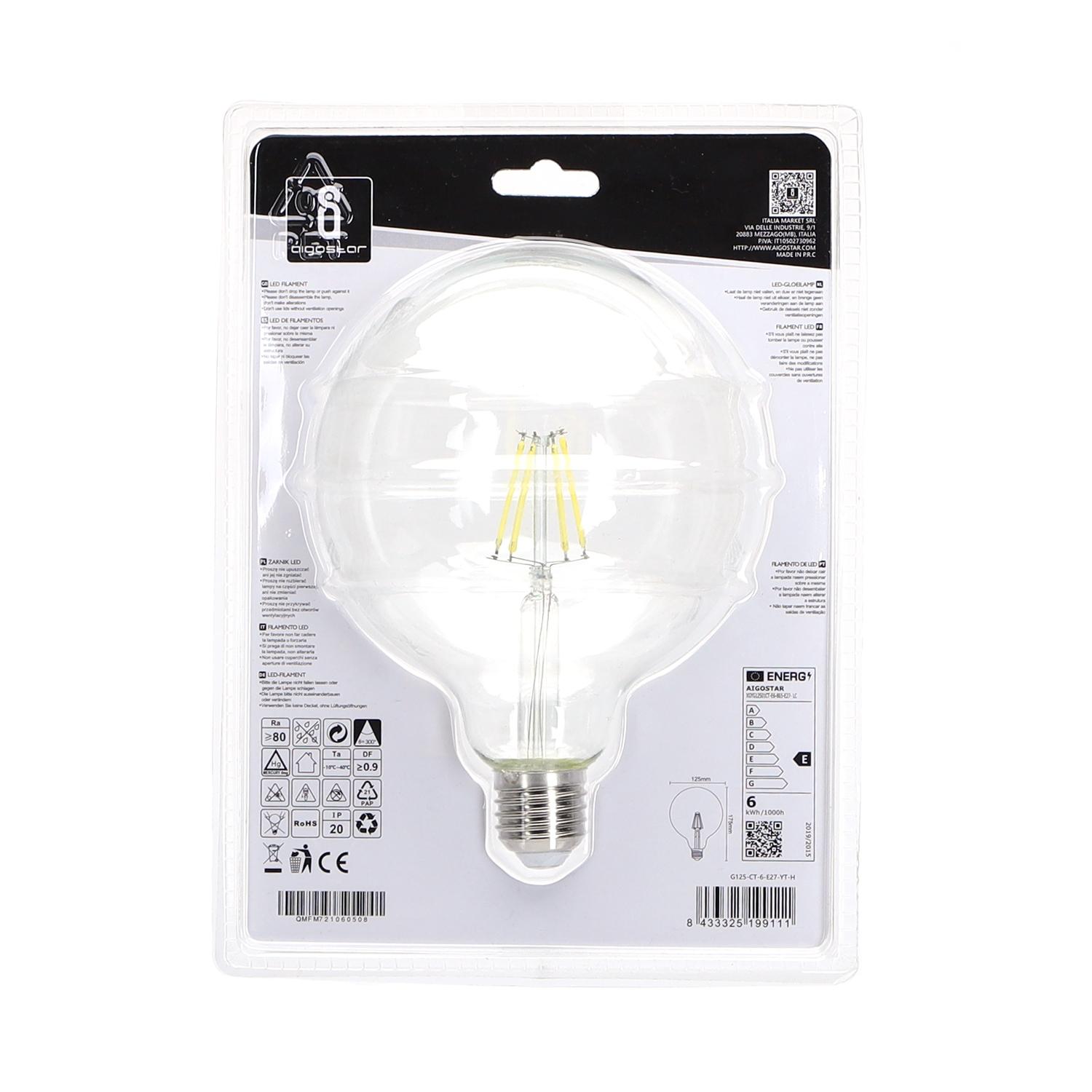 LED filament lamp G125