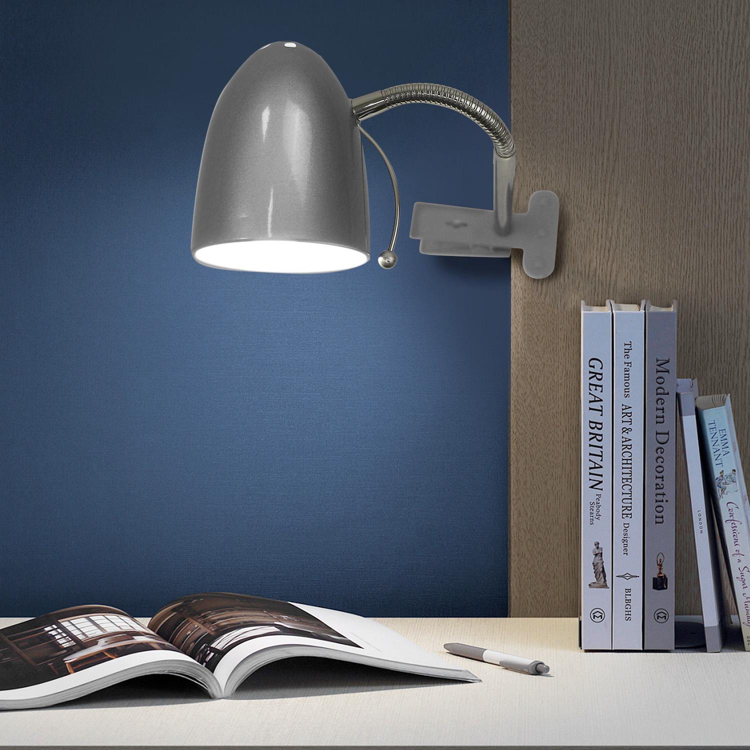 Clip Table Lamp (Without Light Source ) Silver E27