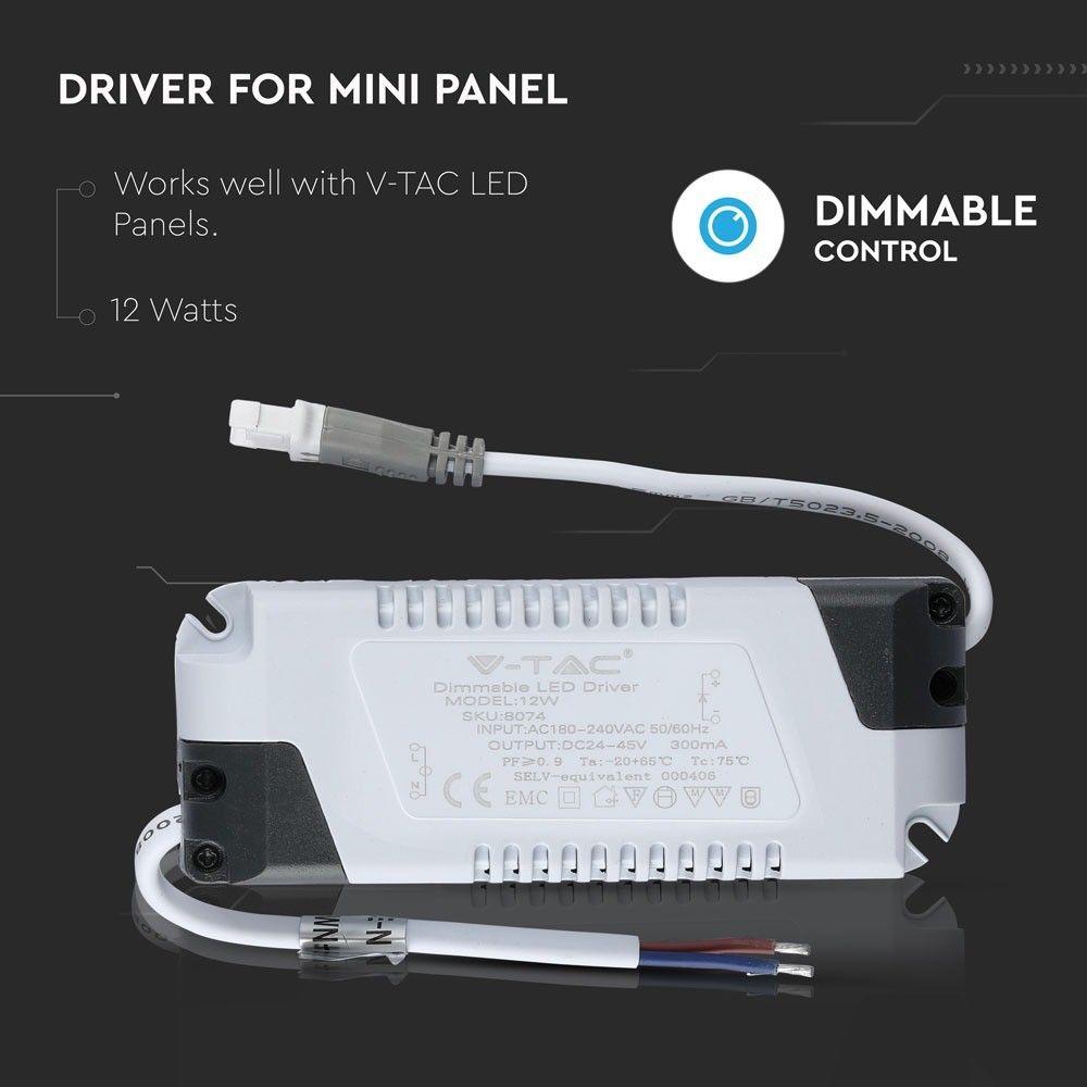 12W DIMMABLE DRIVER FOR LED MINI PANELS