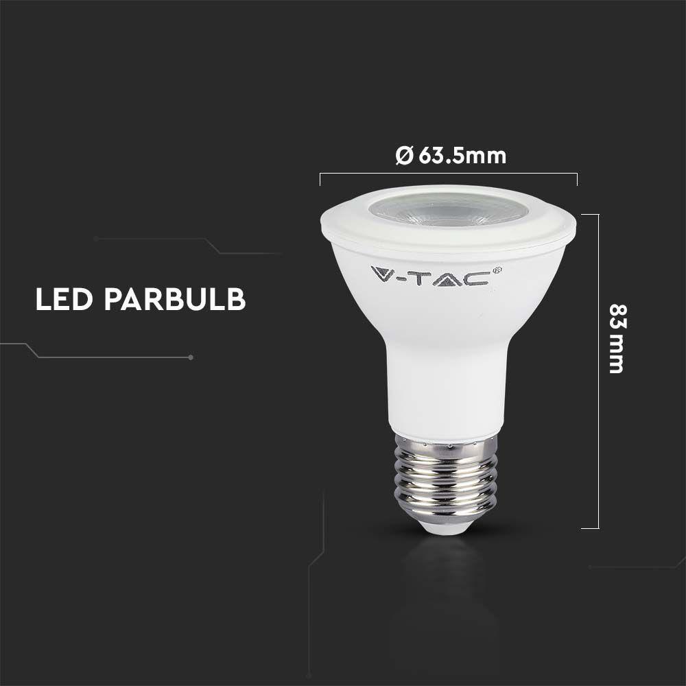 VT-220 5.8W PAR 20 PLASTIC BULB SAMSUNG CHIP 4000K E27