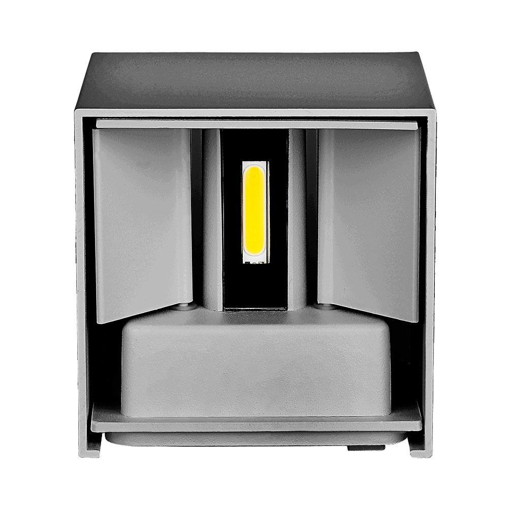 VT-759 6W LED UP-DOWN WALL LIGHT WITH BRIDGELUX CHIP 4000K GREY SQUARE