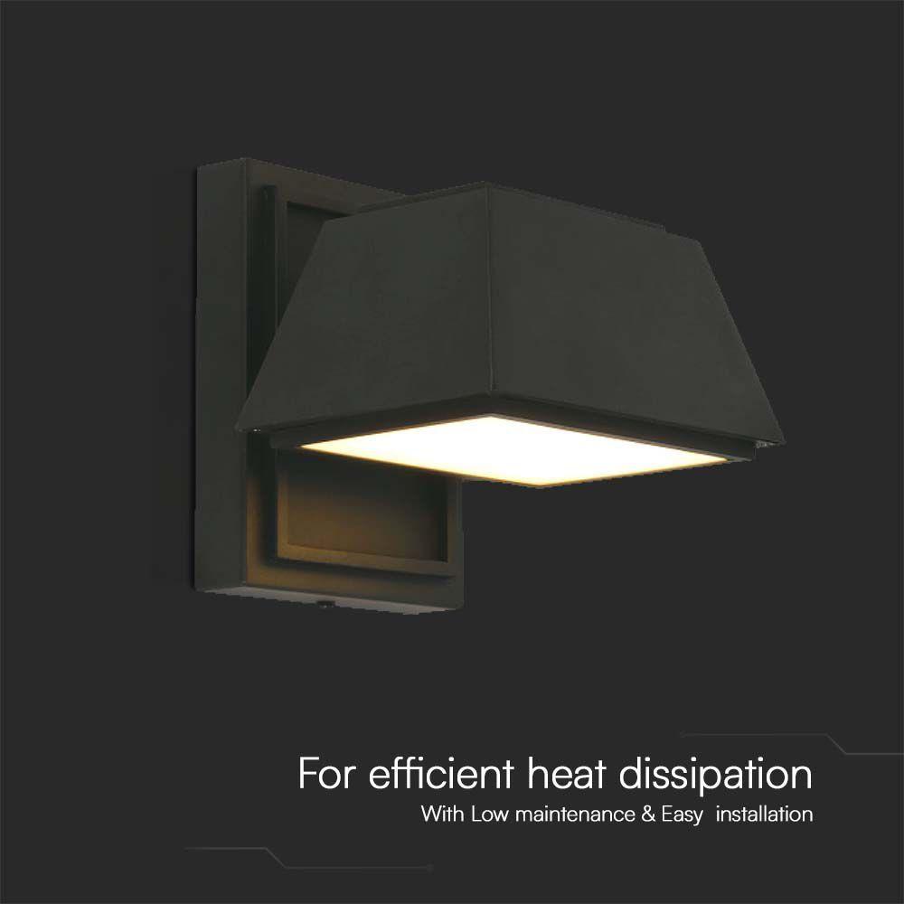 VT-1192 15W LED OUTDOOR WALL LIGHT 16x16.5x16.4mm 4000K BLACK BODY IP65