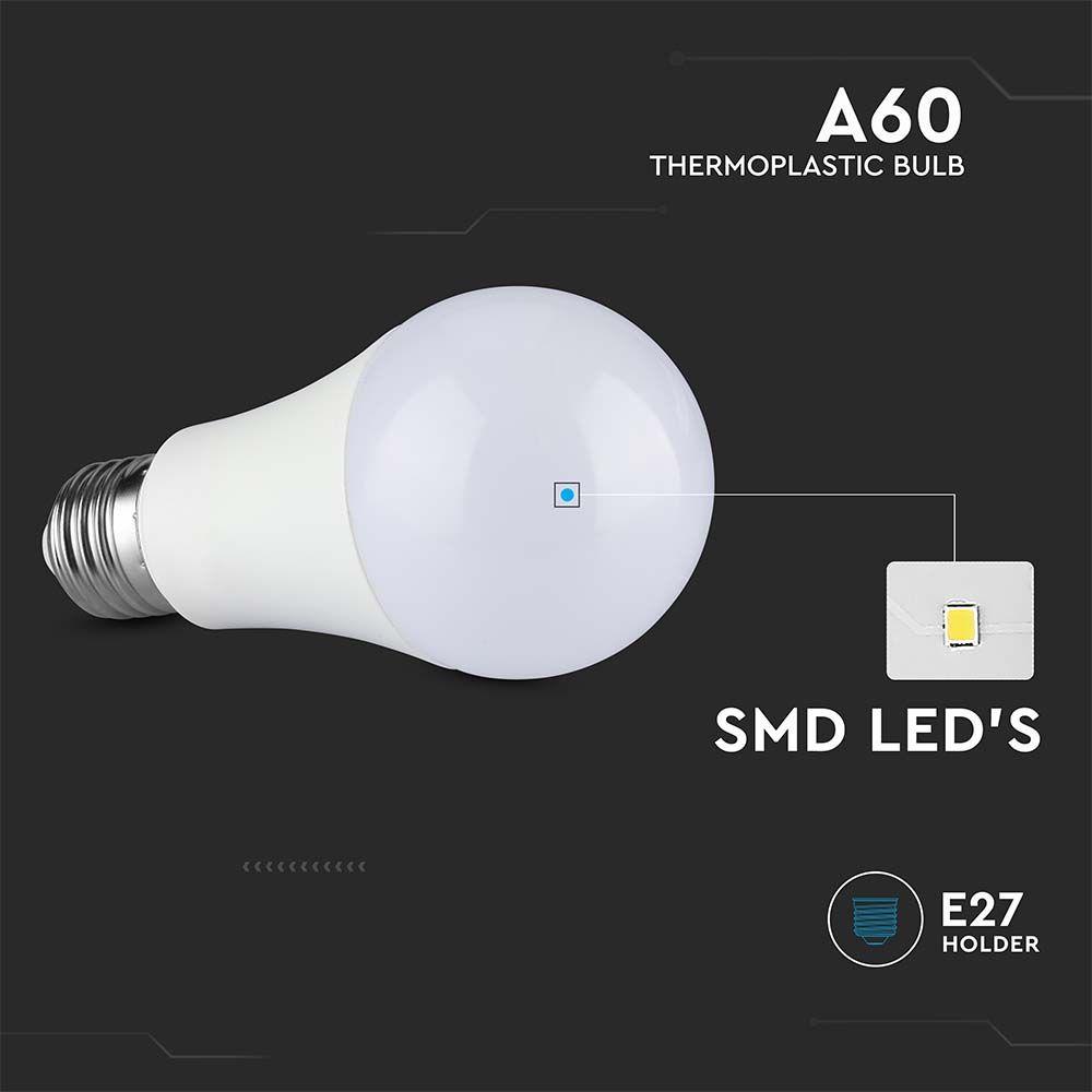 VT-2099 8.5W A60 THERMAL PLASTIC BULB 4000K E27