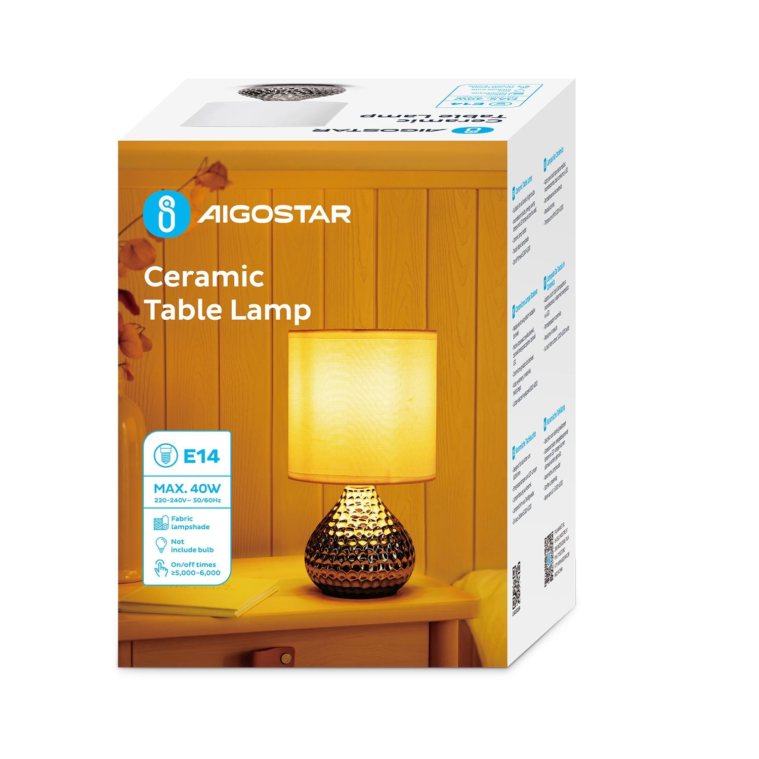 Ceramiczna lampa stołowa (bez źarówki) E14