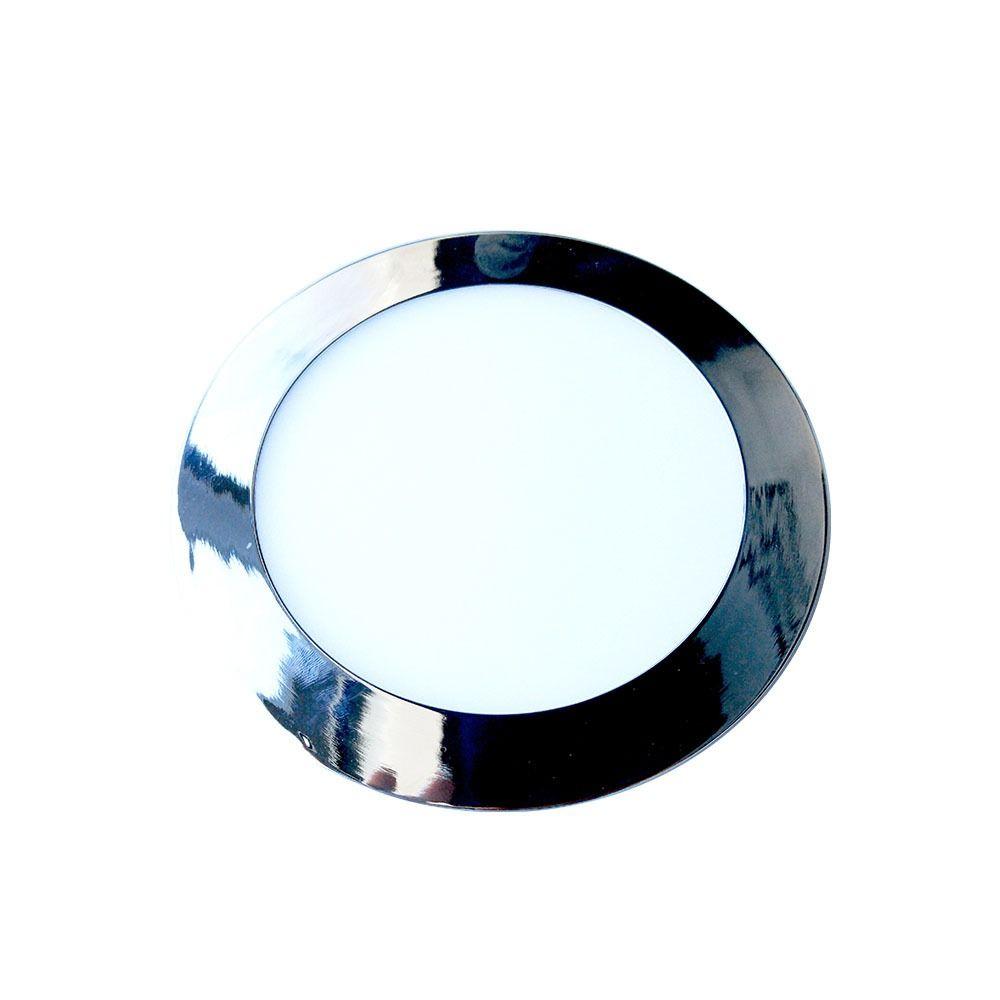 VT-2407CH 24W LED SLIM PANEL LIGHT-CHROME 4000K ROUND